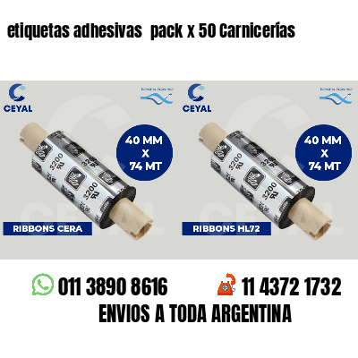 etiquetas adhesivas  pack x 50 Carnicerías