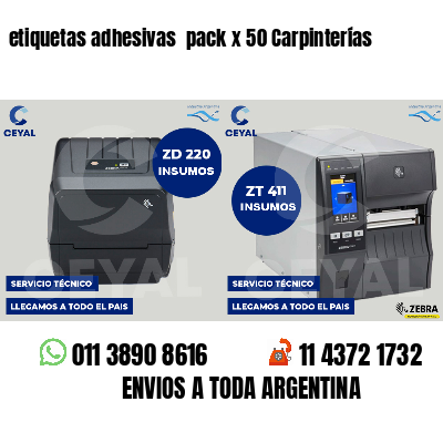etiquetas adhesivas pack x 50 Carpinterías