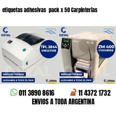 etiquetas adhesivas  pack x 50 Carpinterías