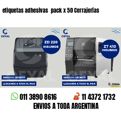 etiquetas adhesivas pack x 50 Cerrajerías