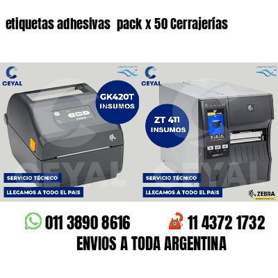 etiquetas adhesivas  pack x 50 Cerrajerías