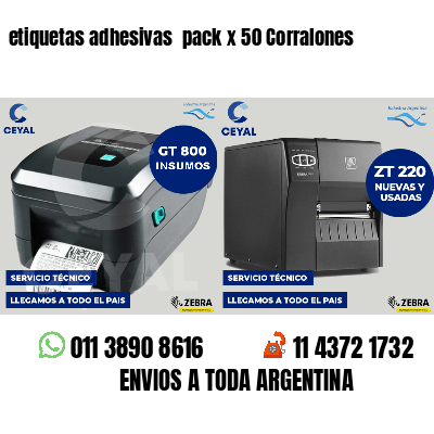 etiquetas adhesivas pack x 50 Corralones