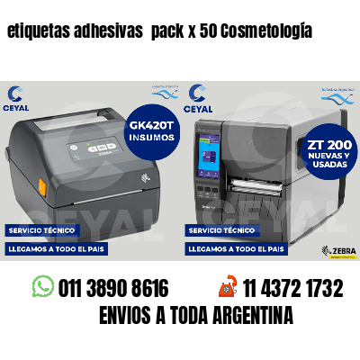 etiquetas adhesivas  pack x 50 Cosmetología