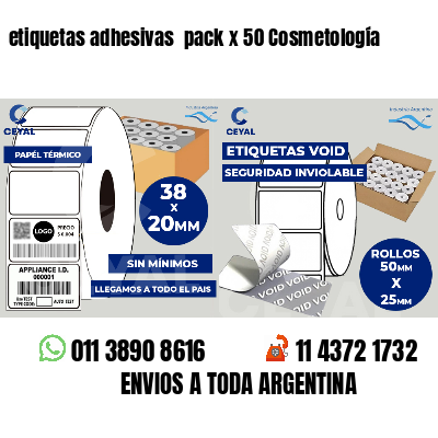 etiquetas adhesivas  pack x 50 Cosmetología