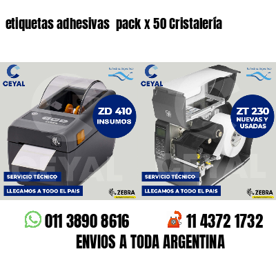 etiquetas adhesivas  pack x 50 Cristalería