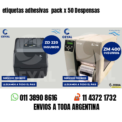 etiquetas adhesivas  pack x 50 Despensas