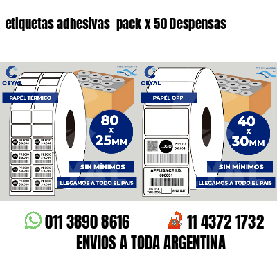 etiquetas adhesivas  pack x 50 Despensas