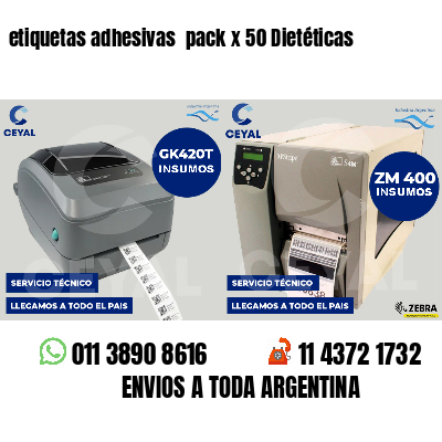etiquetas adhesivas  pack x 50 Dietéticas