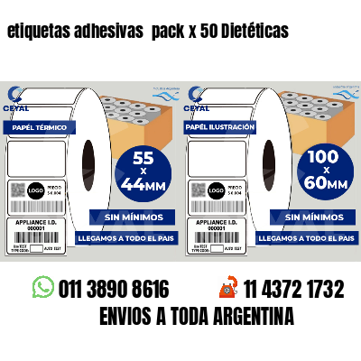 etiquetas adhesivas pack x 50 Dietéticas