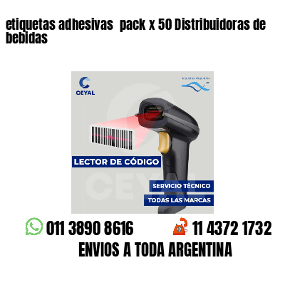 etiquetas adhesivas  pack x 50 Distribuidoras de bebidas