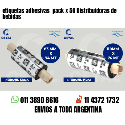 etiquetas adhesivas  pack x 50 Distribuidoras de bebidas