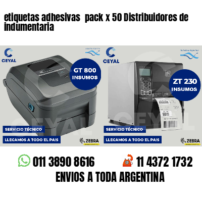etiquetas adhesivas  pack x 50 Distribuidores de indumentaria