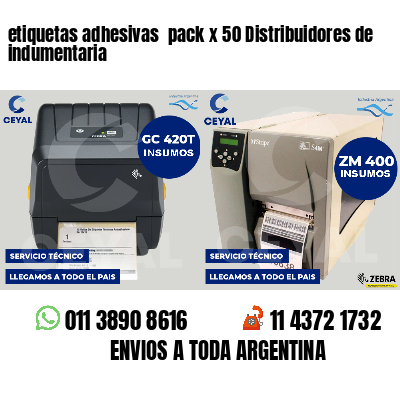 etiquetas adhesivas pack x 50 Distribuidores de indumentaria