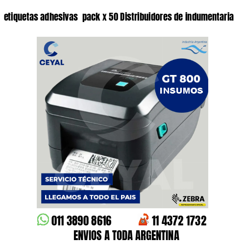 etiquetas adhesivas  pack x 50 Distribuidores de indumentaria