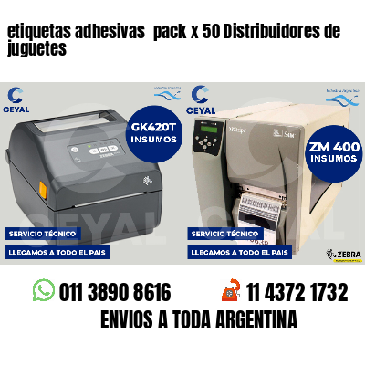 etiquetas adhesivas  pack x 50 Distribuidores de juguetes