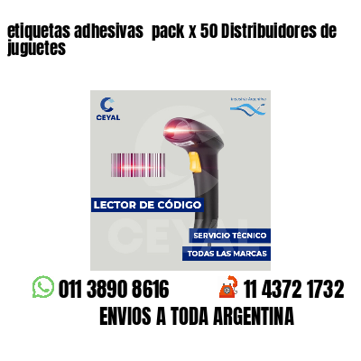 etiquetas adhesivas pack x 50 Distribuidores de juguetes