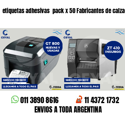 etiquetas adhesivas  pack x 50 Fabricantes de calzado