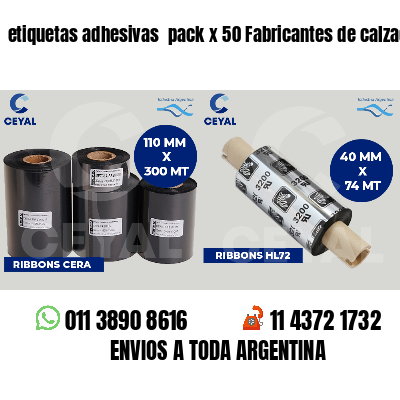 etiquetas adhesivas  pack x 50 Fabricantes de calzado