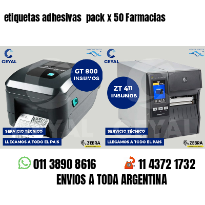 etiquetas adhesivas pack x 50 Farmacias