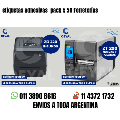 etiquetas adhesivas  pack x 50 Ferreterías