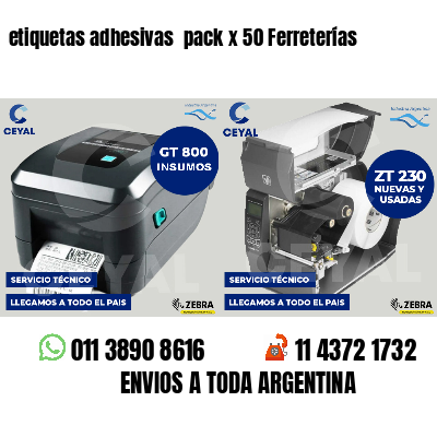 etiquetas adhesivas  pack x 50 Ferreterías