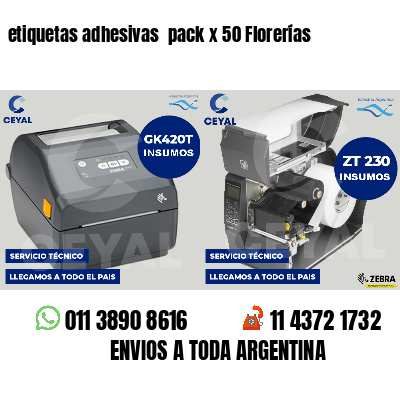 etiquetas adhesivas pack x 50 Florerías