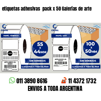 etiquetas adhesivas pack x 50 Galerías de arte