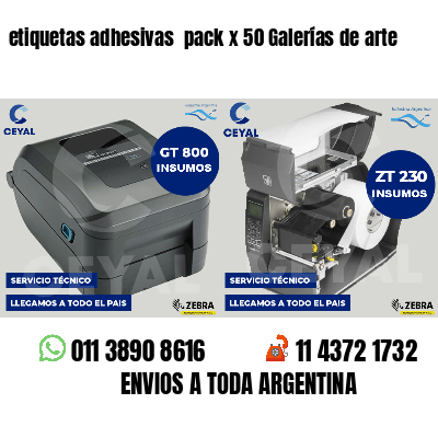 etiquetas adhesivas pack x 50 Galerías de arte