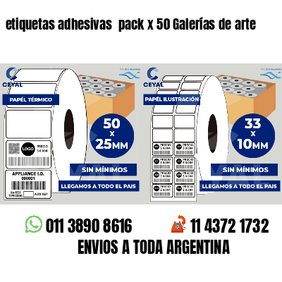 etiquetas adhesivas  pack x 50 Galerías de arte