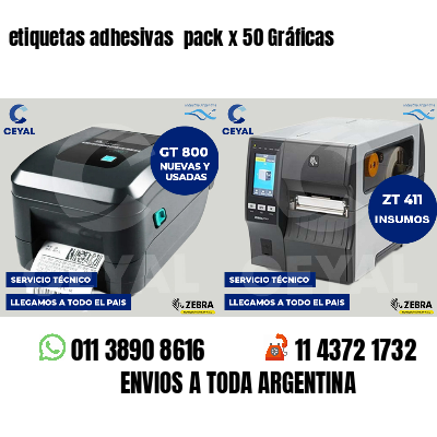 etiquetas adhesivas  pack x 50 Gráficas