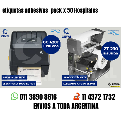 etiquetas adhesivas  pack x 50 Hospitales