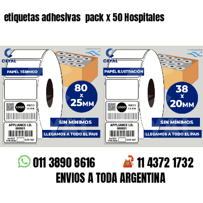 etiquetas adhesivas  pack x 50 Hospitales