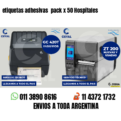 etiquetas adhesivas  pack x 50 Hospitales