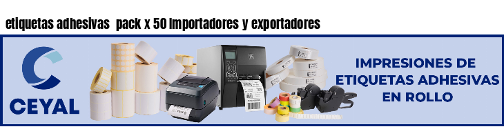 etiquetas adhesivas  pack x 50 Importadores y exportadores