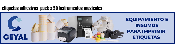 etiquetas adhesivas  pack x 50 Instrumentos musicales