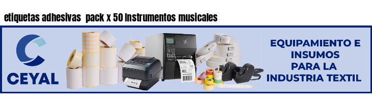 etiquetas adhesivas  pack x 50 Instrumentos musicales