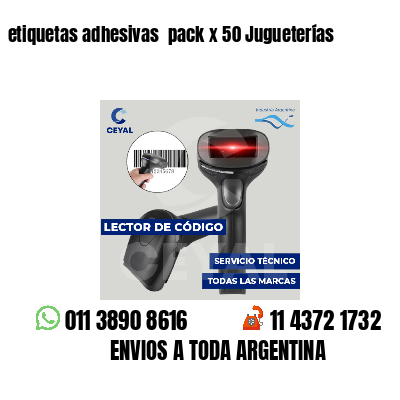 etiquetas adhesivas  pack x 50 Jugueterías