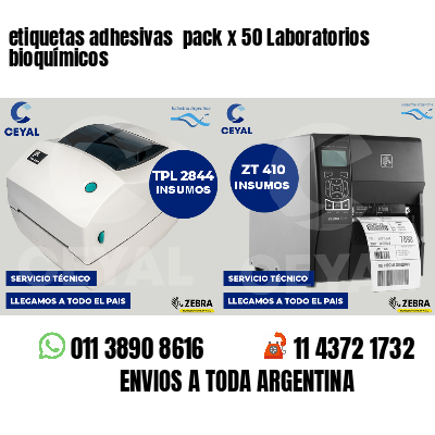 etiquetas adhesivas pack x 50 Laboratorios bioquímicos