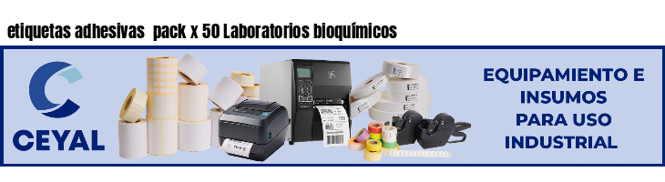 etiquetas adhesivas  pack x 50 Laboratorios bioquímicos