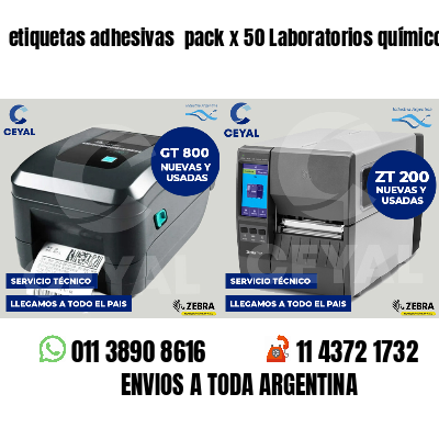 etiquetas adhesivas pack x 50 Laboratorios químicos
