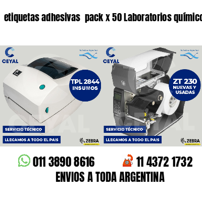 etiquetas adhesivas  pack x 50 Laboratorios químicos