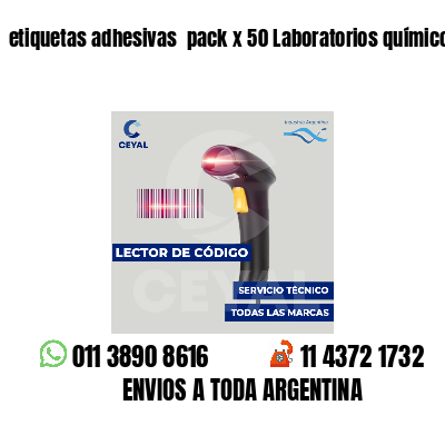 etiquetas adhesivas pack x 50 Laboratorios químicos