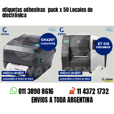 etiquetas adhesivas  pack x 50 Locales de electrónica