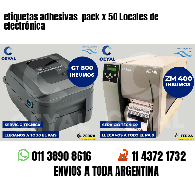 etiquetas adhesivas  pack x 50 Locales de electrónica
