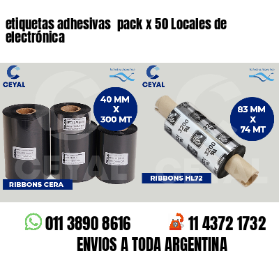 etiquetas adhesivas  pack x 50 Locales de electrónica