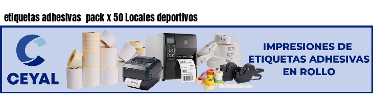 etiquetas adhesivas pack x 50 Locales deportivos