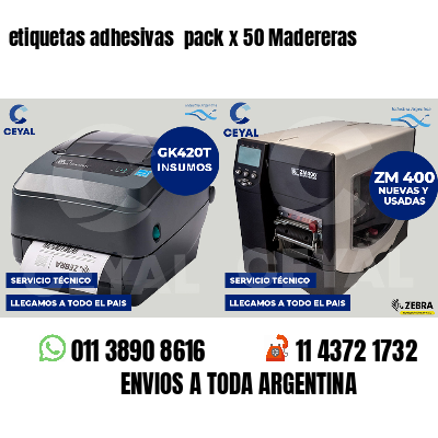 etiquetas adhesivas  pack x 50 Madereras