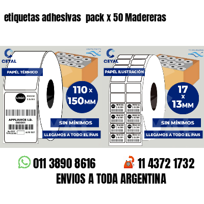 etiquetas adhesivas  pack x 50 Madereras