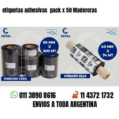 etiquetas adhesivas  pack x 50 Madereras