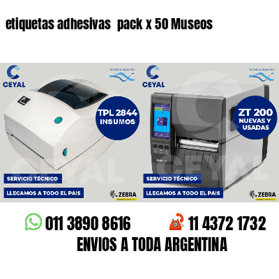 etiquetas adhesivas  pack x 50 Museos